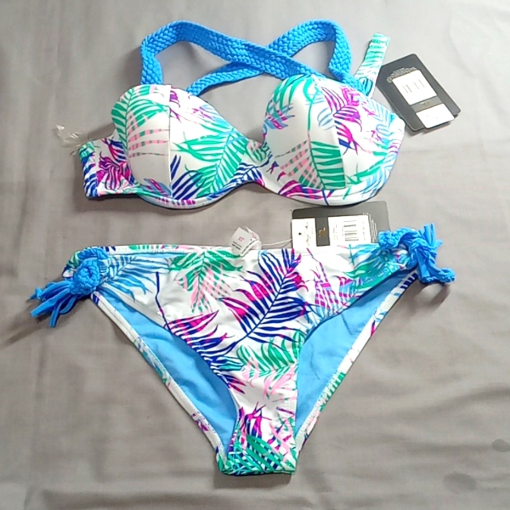 Bathing Suit Marilyn Monroe Swimwear TWO Piece BIKINI NEW  TROPICAL XL